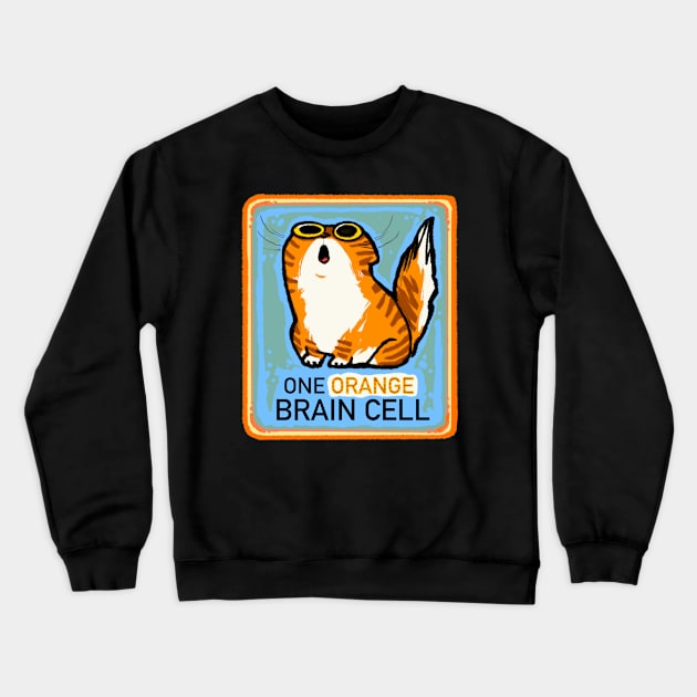 One Orange Brain Cell Crewneck Sweatshirt by AjaMajor 